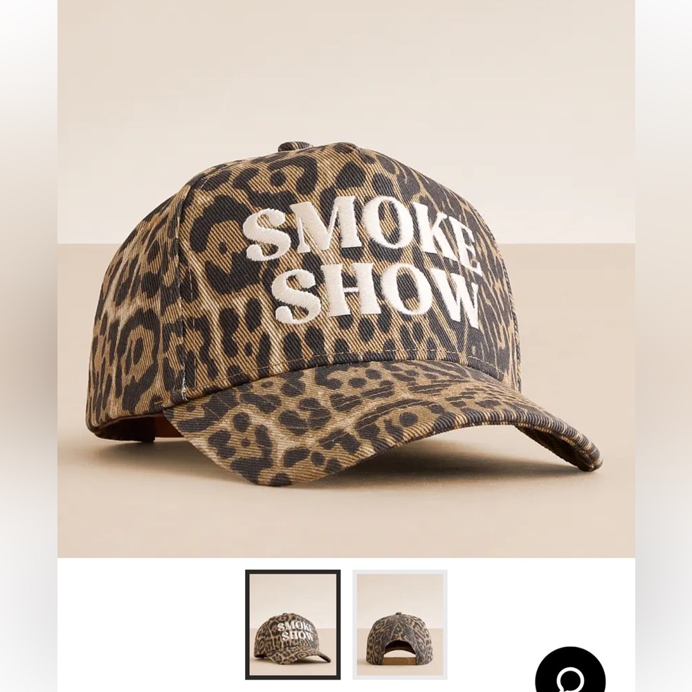 Buckle Leopard Print 'Smoke Show' baseball hat
